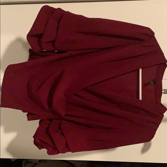 Burgundy butterfly sleeve blouse - Picture 1 of 1